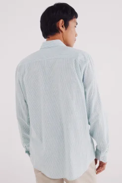 Camisa cotton slub rayas