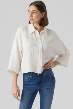 Camisa cropped fluida
