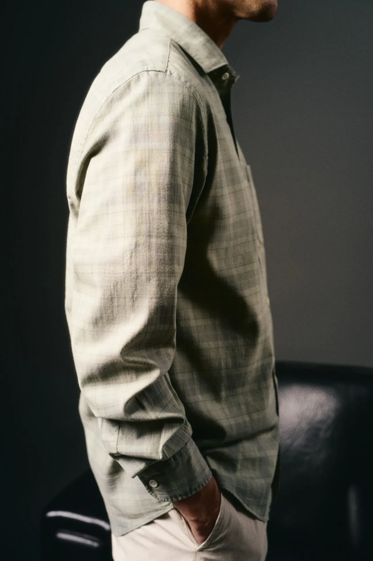 Camisa cuadro sobretintado