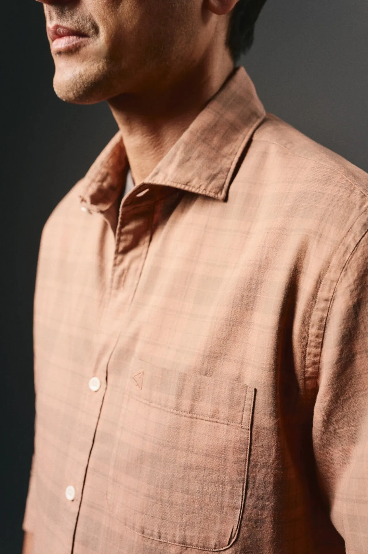 Camisa cuadro sobretintado