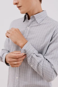 Camisa cuadros algodón tencel