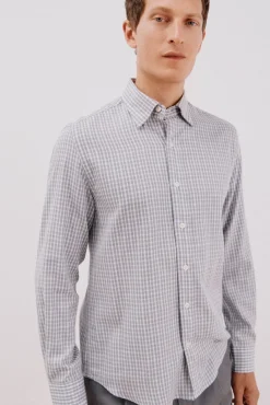 Camisa cuadros algodón tencel