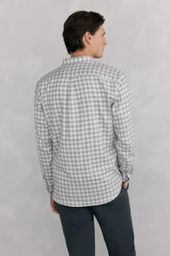 Camisa cuadros franela tejido italiano