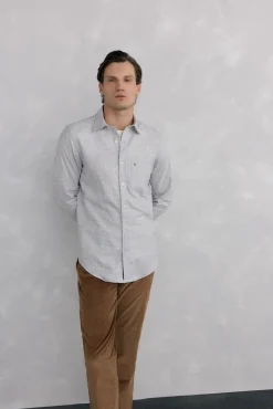 Camisa cuadros franela tejido italiano