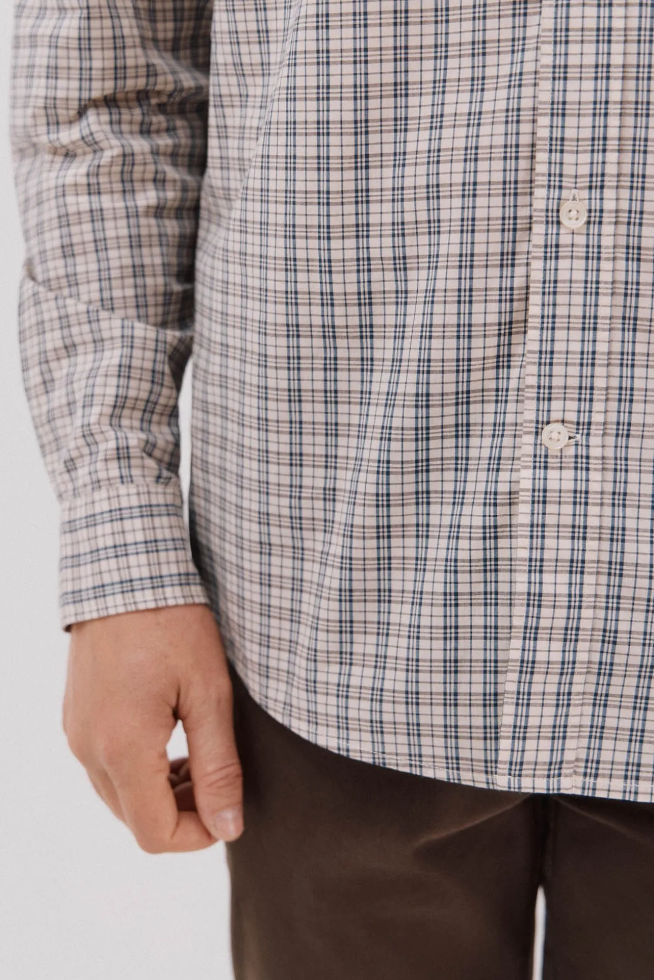 Camisa cuadros popelín