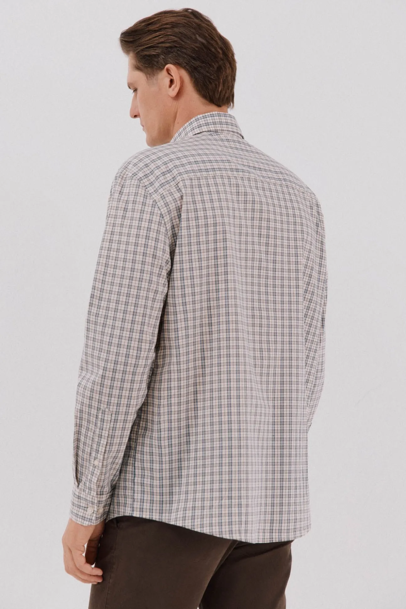 Camisa cuadros popelín