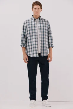 Camisa cuadros popelín