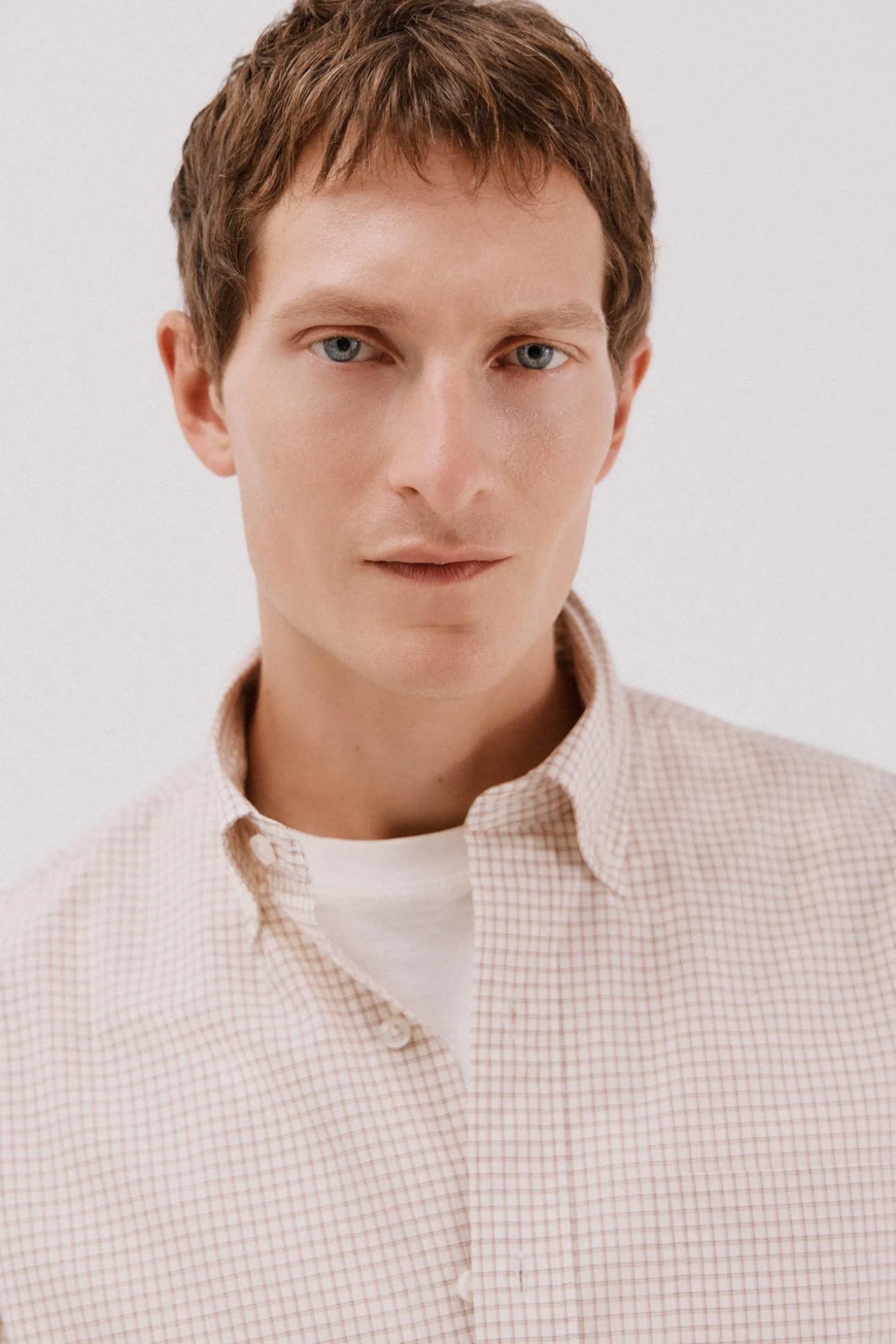 Camisa cuadros popelín