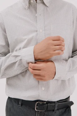 Camisa cuadros popelín