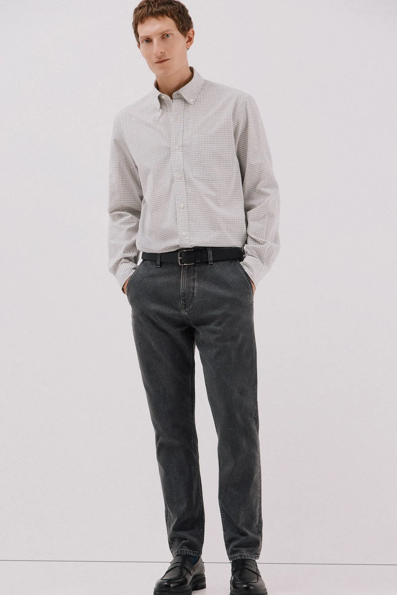 Camisa cuadros popelín