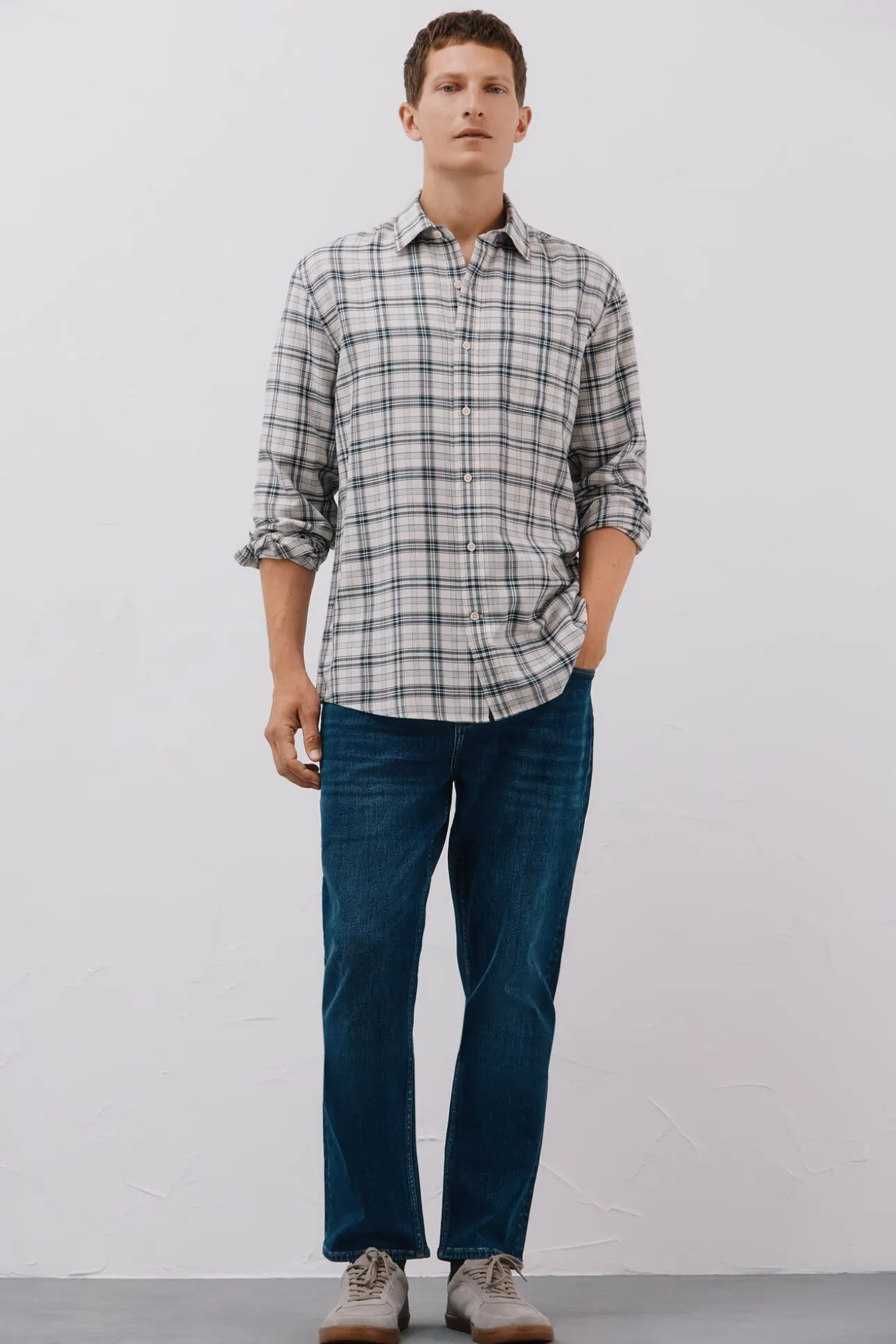 Camisa cuadros Tencel