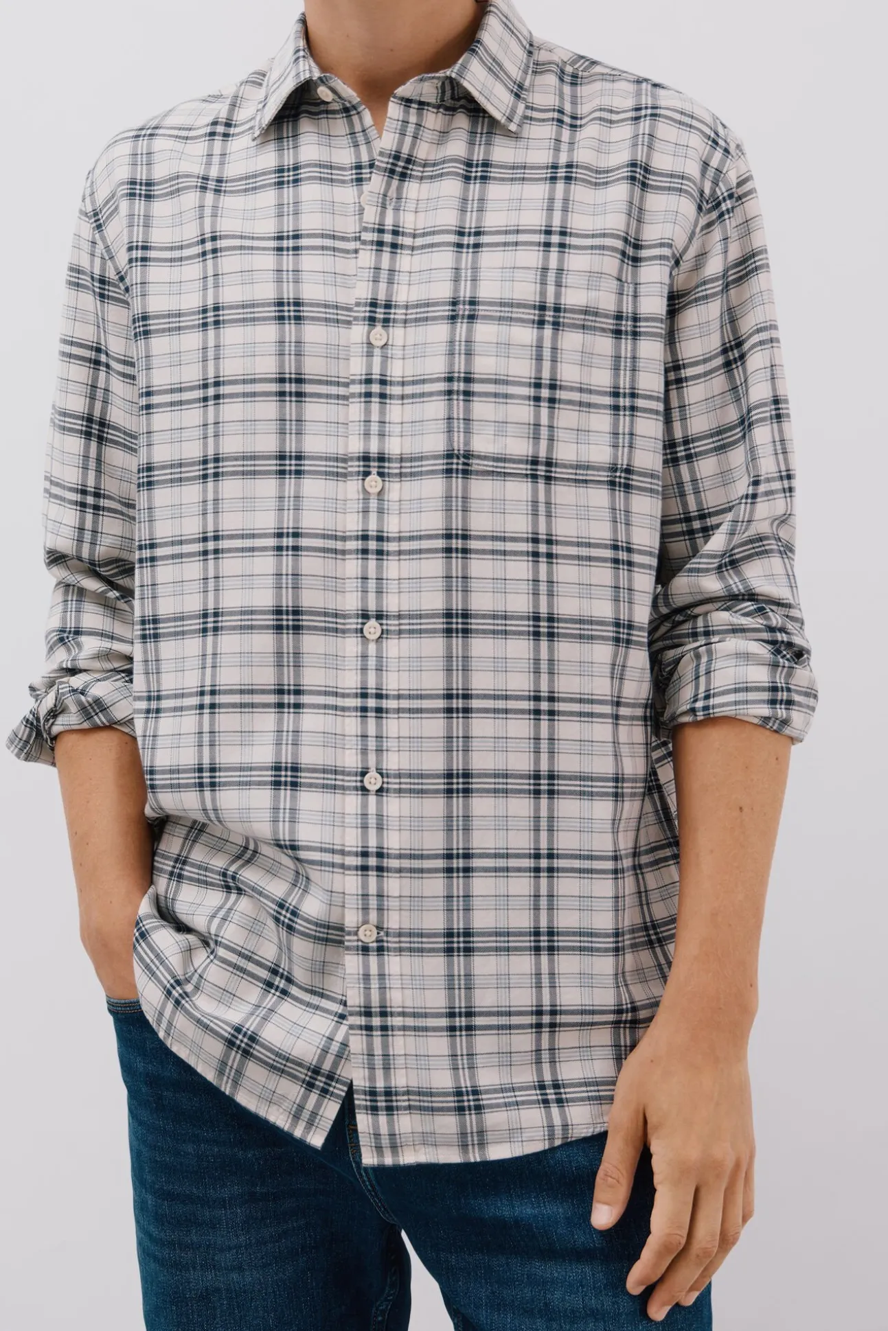 Camisa cuadros Tencel