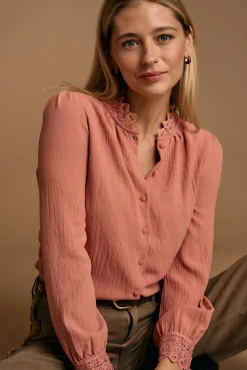 Camisa cuello bordado Luzma