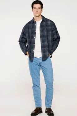 Camisa de cuadros popelín.