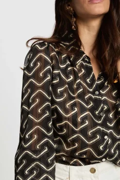 Camisa de gasa estampada