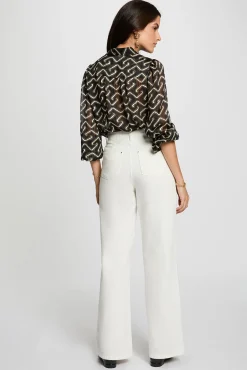 Camisa de gasa estampada