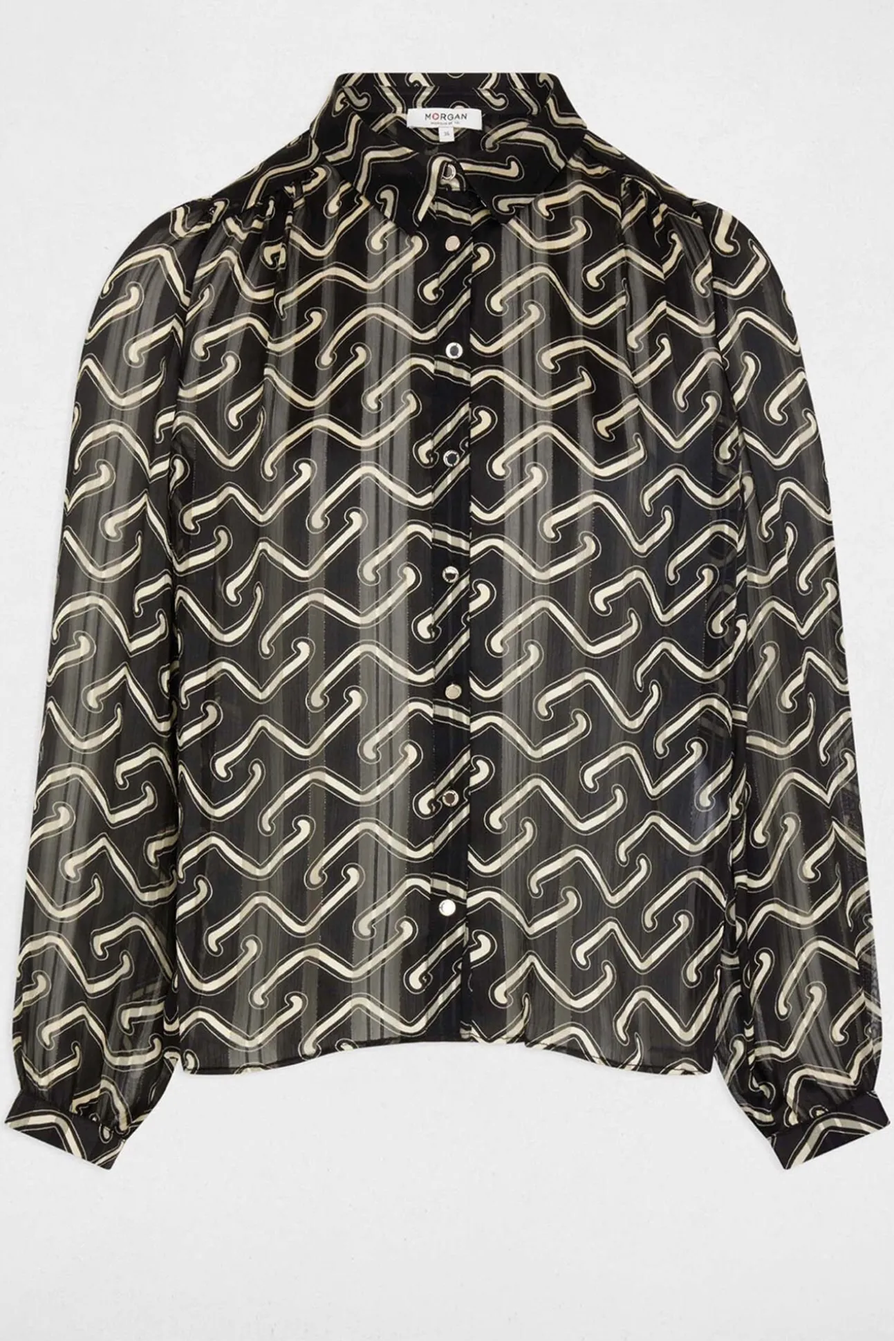 Camisa de gasa estampada