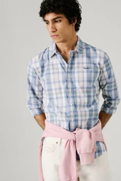 Camisa de manga larga de cuadros