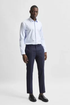 Camisa de manga larga de vestir 100% algodón regular fit