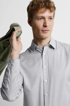 Camisa de manga larga de vestir 100% algodón