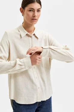 Camisa de manga larga de lino Regular Fit