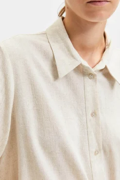 Camisa de manga larga de lino Regular Fit