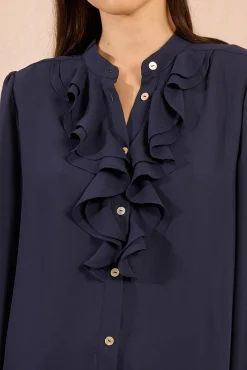 Camisa de manga larga detalle volantes