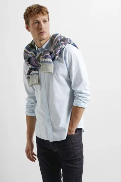 Camisa de manga larga Slim Fit confeccionada con algodón reciclado