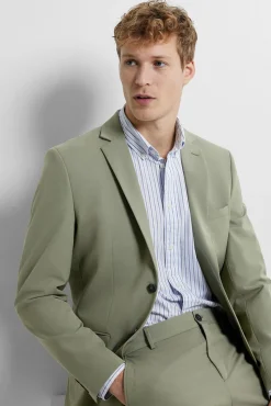 Camisa de manga larga Slim Fit confeccionada con algodón reciclado