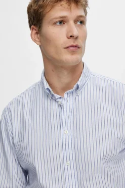 Camisa de manga larga Slim Fit confeccionada con algodón reciclado