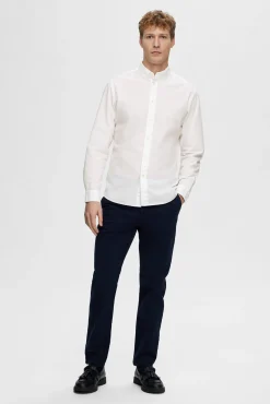 Camisa de manga larga Slim Fit confeccionada con algodón reciclado