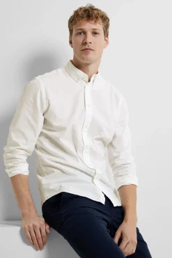 Camisa de manga larga Slim Fit confeccionada con algodón reciclado