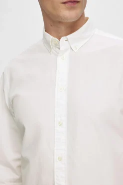 Camisa de manga larga Slim Fit confeccionada con algodón reciclado