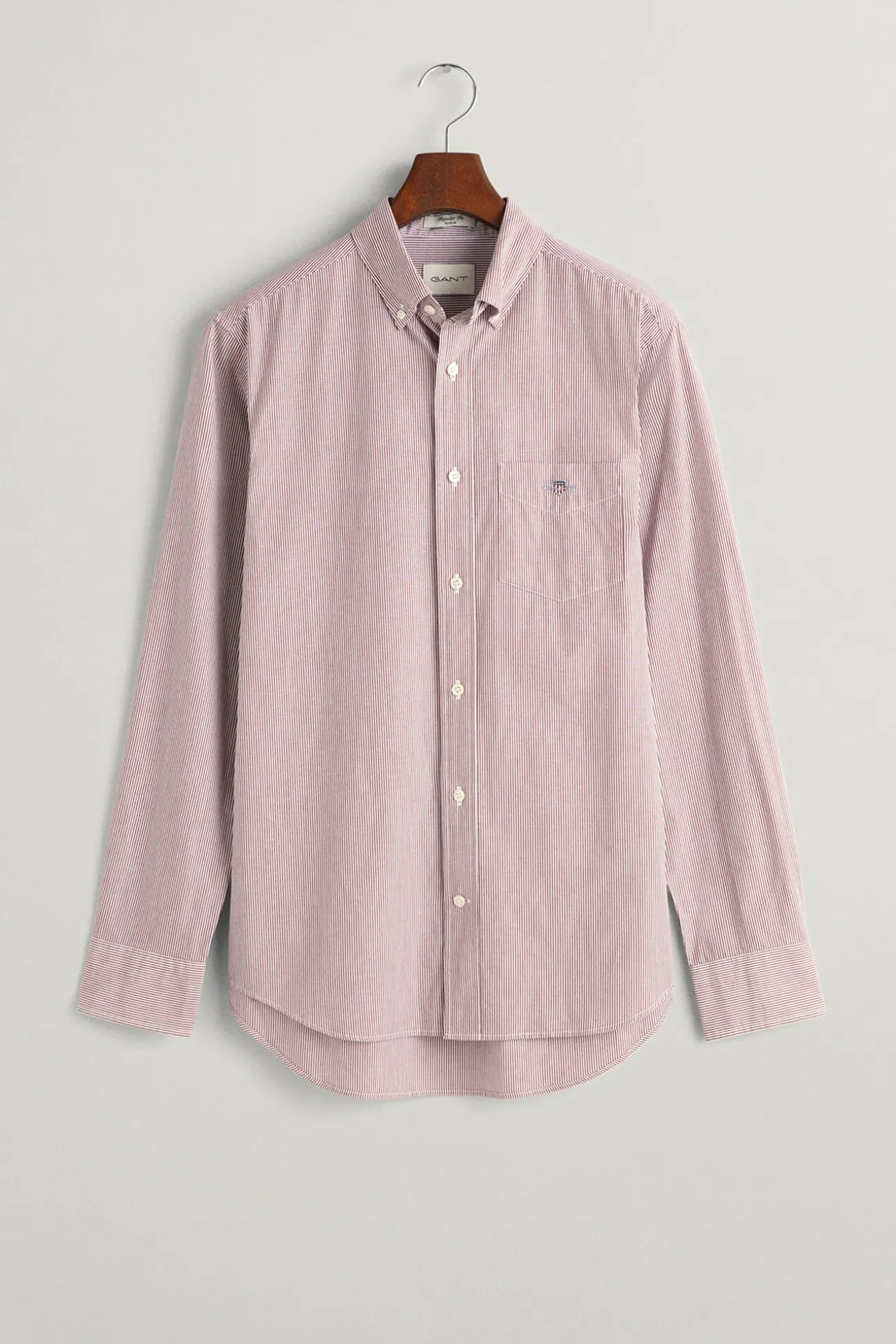 Camisa de popelín a rayas de corte regular