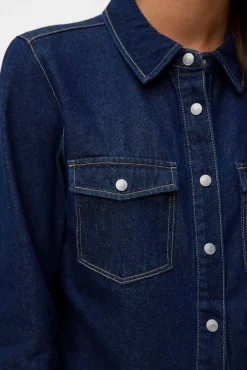 Camisa denim con bolsillos en el pecho