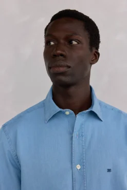 Camisa denim tejido italiano