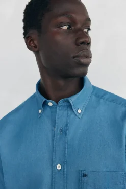 Camisa denim tejido italiano
