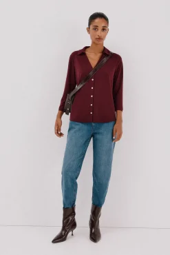 Camisa elástica botones