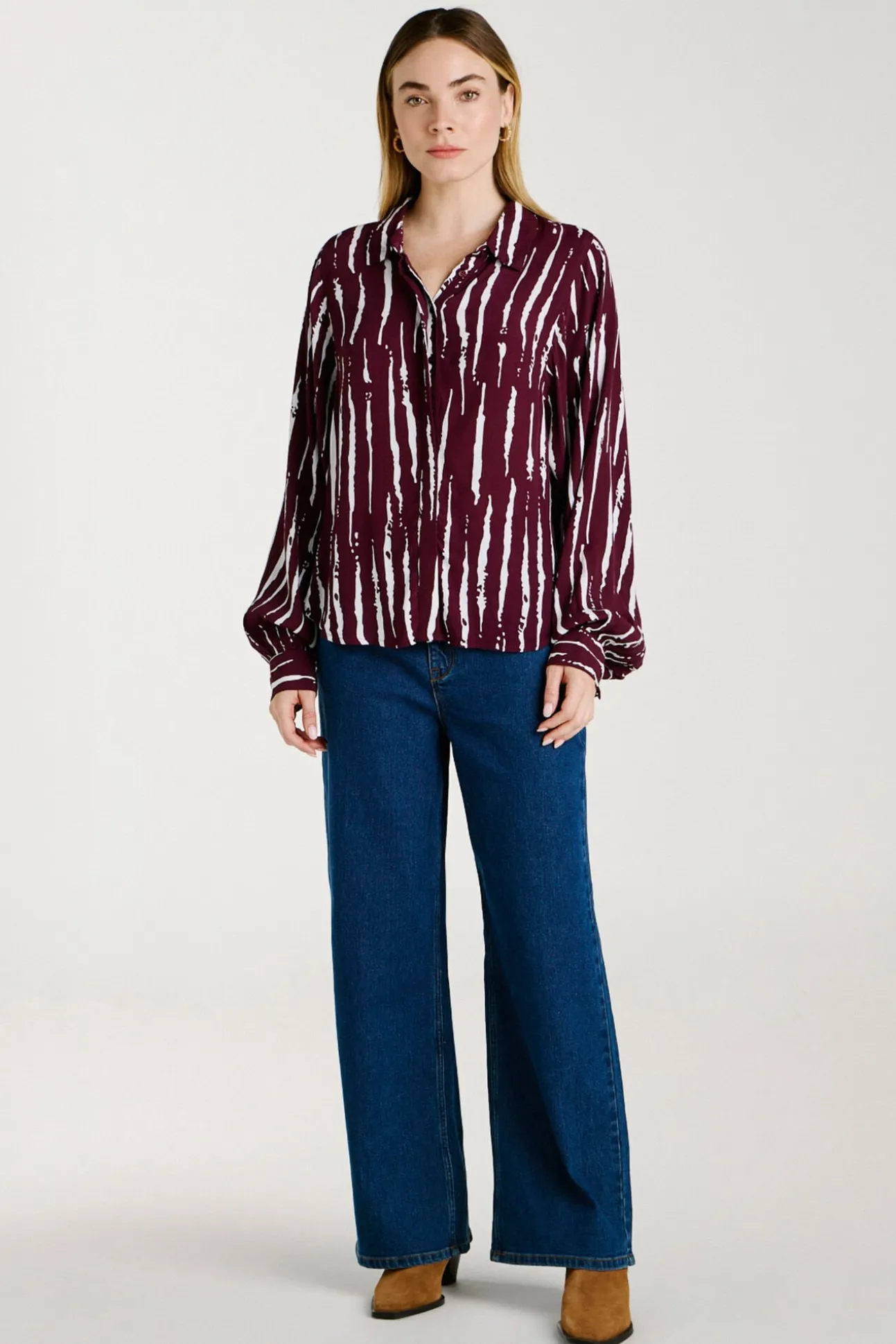 Camisa estampada de viscosa