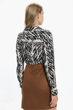 Camisa estampada manga larga