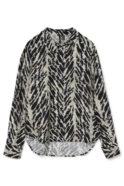 Camisa estampada manga larga