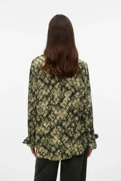 Camisa estampada manga larga