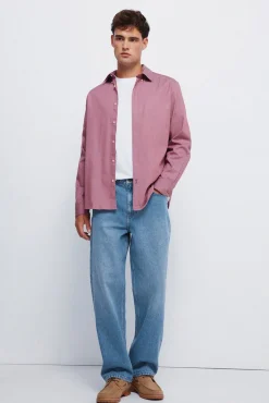 Camisa estructura bicolor