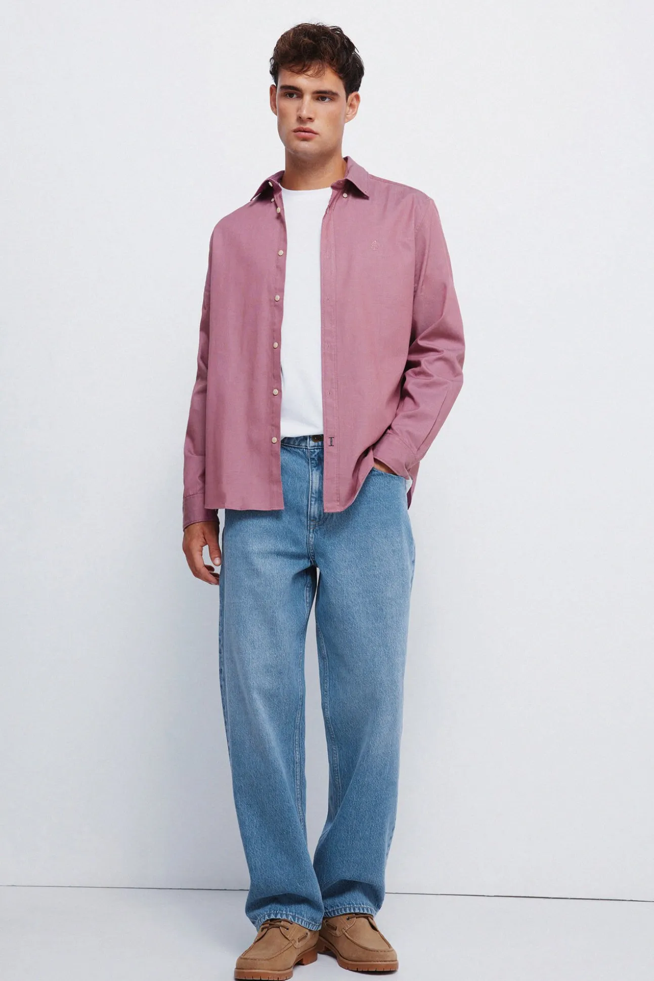 Camisa estructura bicolor