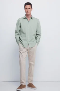 Camisa estructura bicolor