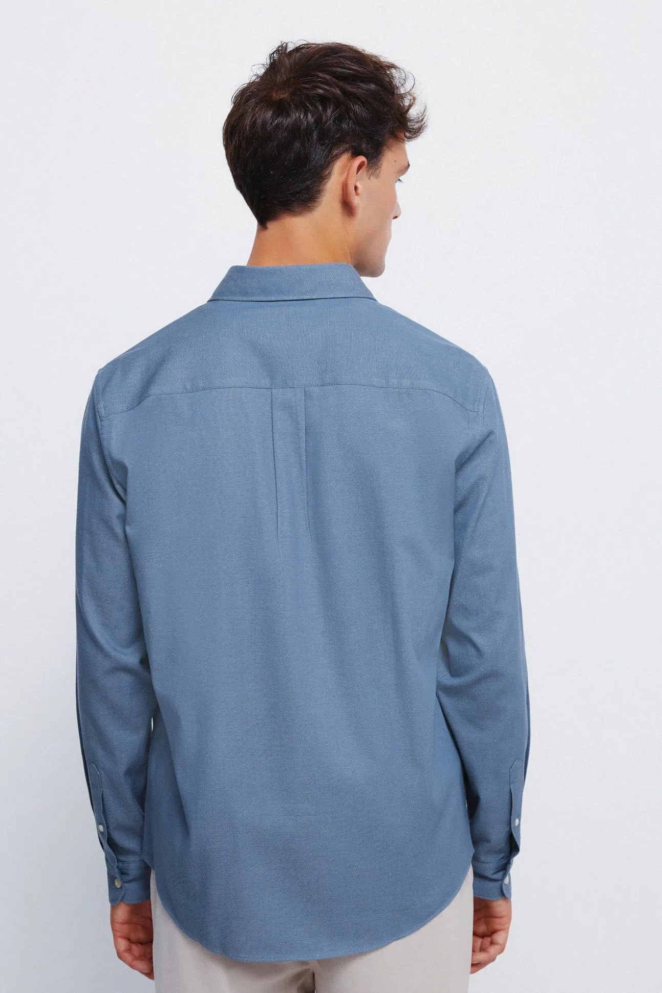 Camisa estructura bicolor