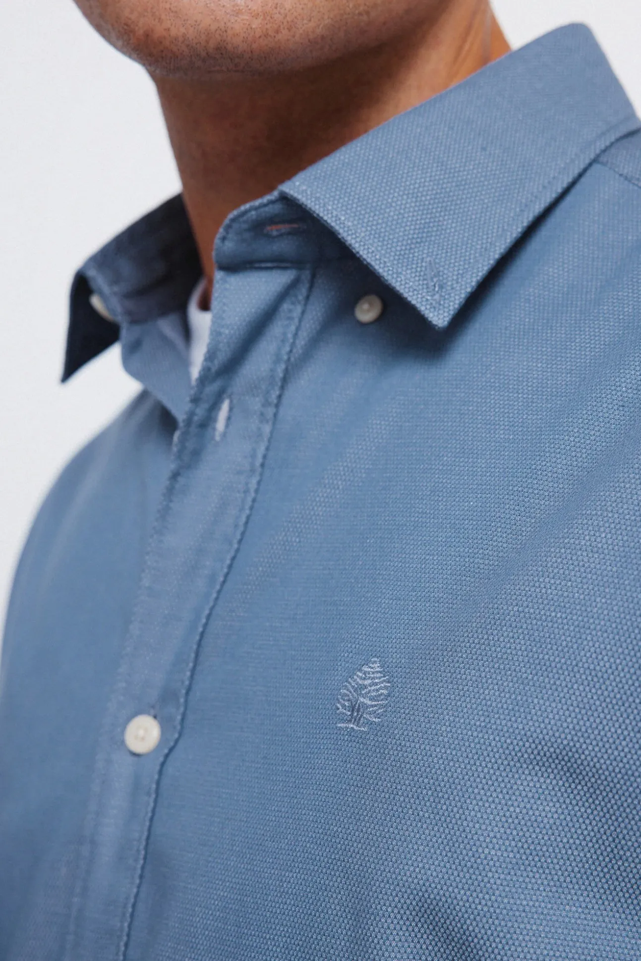 Camisa estructura bicolor