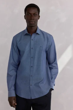 Camisa estructura fácil plancha + anti olor regular fit