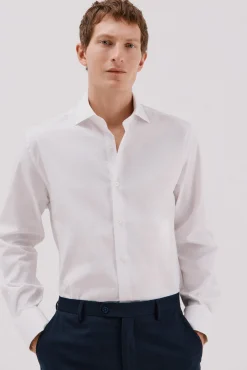 Camisa gemelos lisa fácil plancha