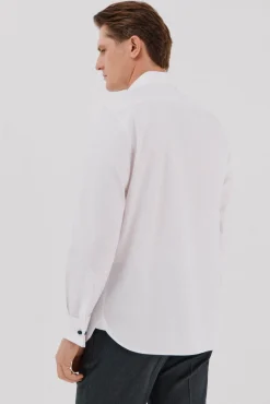 Camisa gemelos lisa fácil plancha